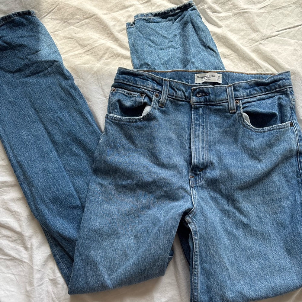 Abercrombie & Fitch the 90s straight ultra high rise